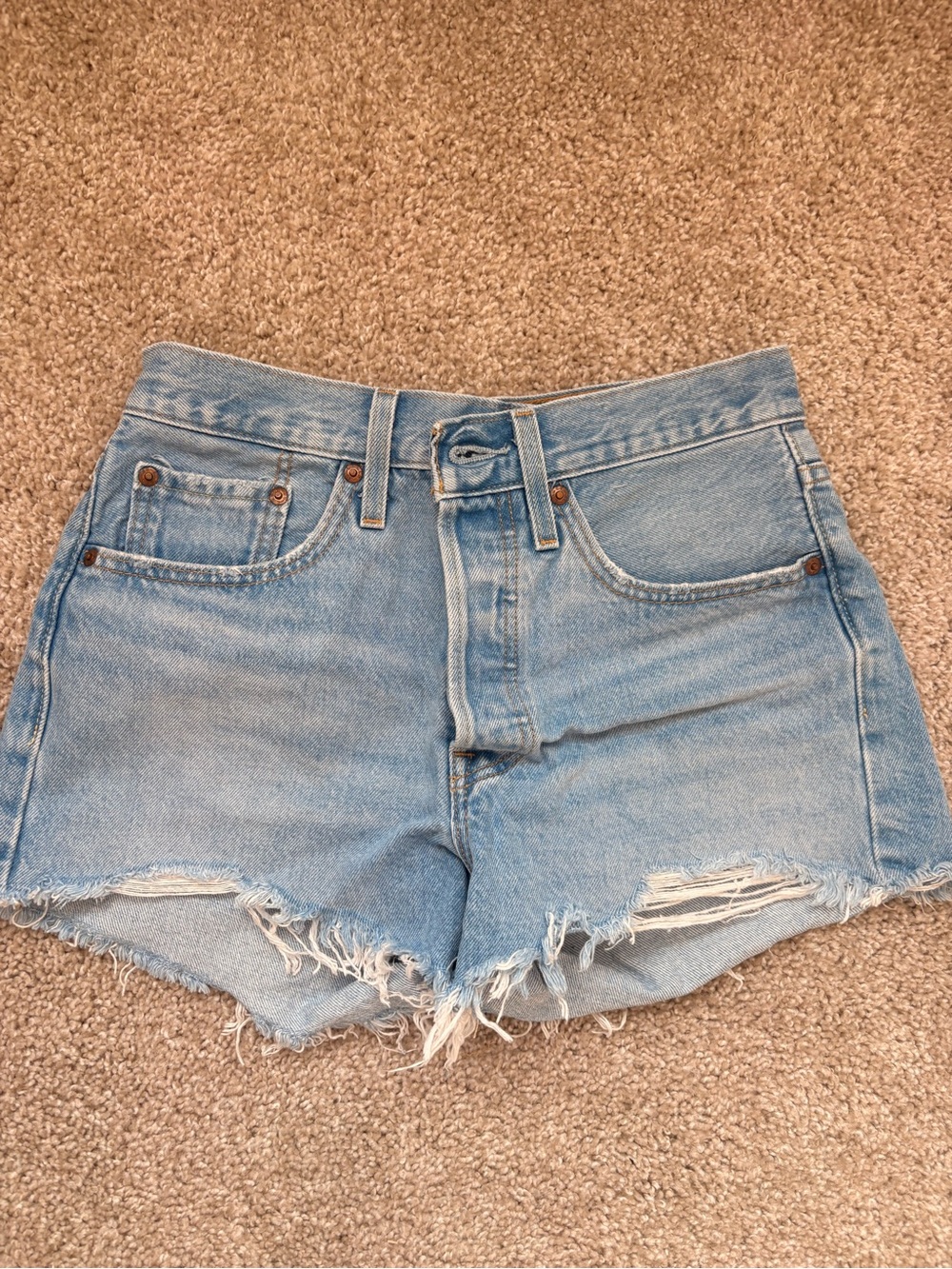Levis Blue Denim Cut-Off Women’s Shorts